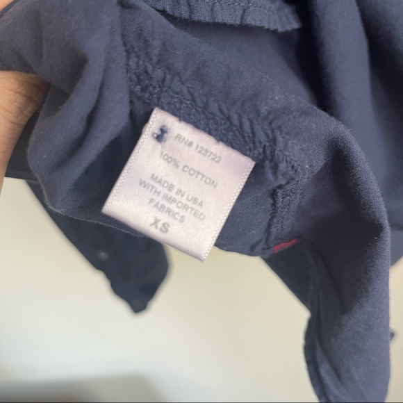 Xirena Button Down Long Sleeve Navy Zoey Lightweight Shirt - Picture 6 of 7